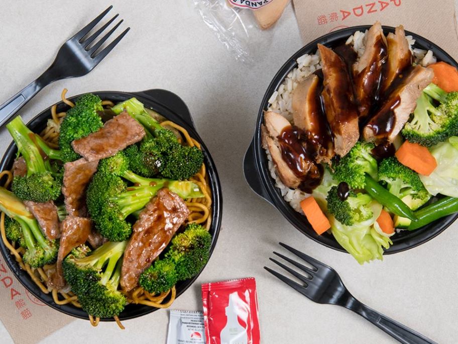 panda express bowls, one of the free things for graduates