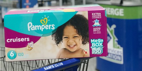 Sam’s Club Members: Buy Pampers Diapers & Wipes = $8 Off + Free $10 Gift Card (Online & In-Store)