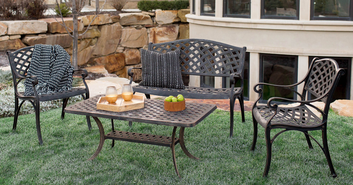 4Piece Cast Aluminum Patio Set ONLY 399.99 Delivered (Regularly 900)
