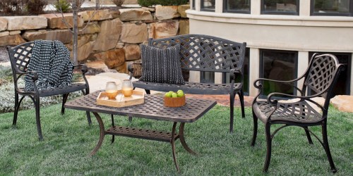 4-Piece Cast Aluminum Patio Set ONLY $399.99 Delivered (Regularly $900)