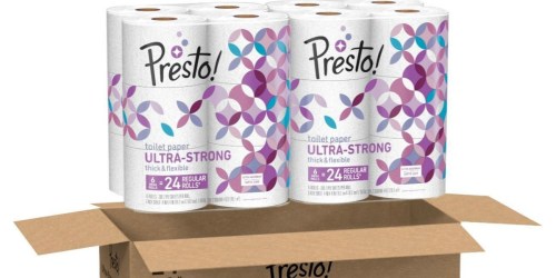Amazon Prime: Presto! Ultra-Strong 24-Count Mega Roll Toilet Paper Just $14.43 Shipped (60¢ Per Roll)