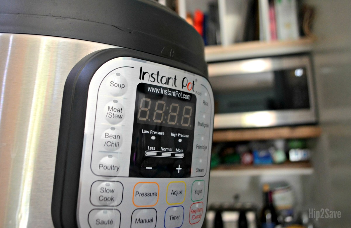 close up of screen on instant pot