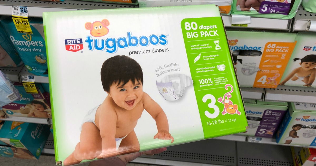Tugaboos BIG Pack Boxed Diapers Only 7.99 After Rewards at Rite Aid