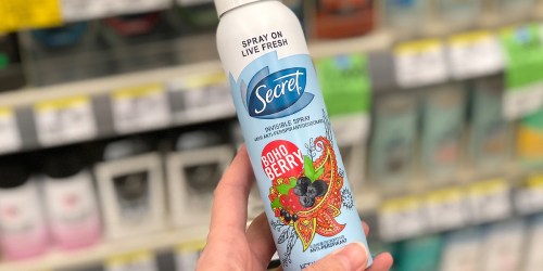 Walgreens: Secret Invisible Sprays Only $1.25 Each After Ibotta (Regularly $7)
