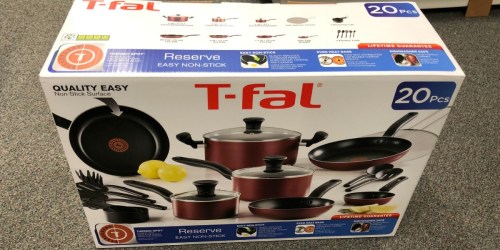 Kohl’s Cardholders: T-Fal 20-Piece Cookware Set Just $48.99 Shipped (Regularly $140) + Earn Kohl’s Cash