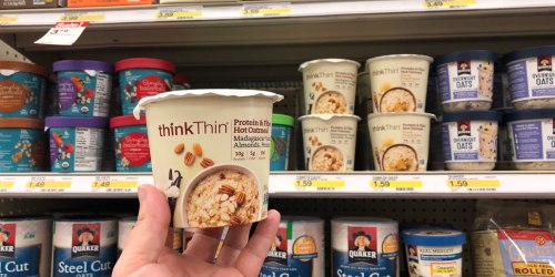 ThinkThin Protein & Fiber Oatmeal Bowls ONLY 52¢ at Target + More
