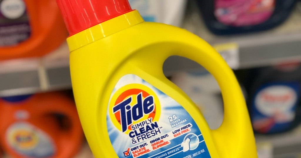 Tide Simply Clean & Fresh Liquid Laundry Detergent close up in walgreens