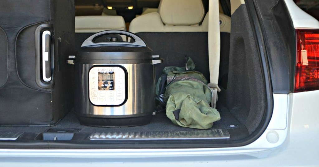 traveling with instant pot in the trunk