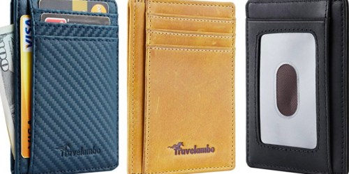 Amazon: Travelambo Slim Leather Wallet Just $9.59 (Blocks Radio-Frequency ID Scanning)