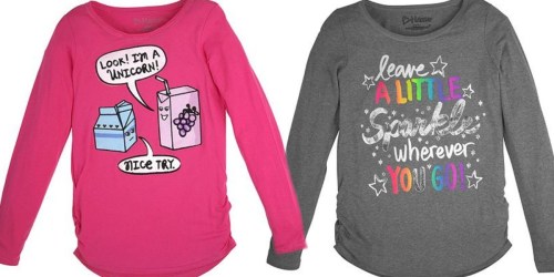 Hanes Girls Unicorn Long Sleeve Tee ONLY $3.99 Shipped + More