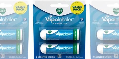 Vicks VapoInhaler Scented Sticks Twin Pack ONLY $5.97 (Ships w/ $25 Amazon Order)