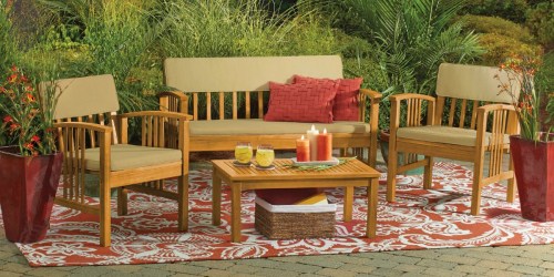4-Piece Outdoor Deep Seating Patio Set with Cushions Only $160 Shipped (Great Reviews)