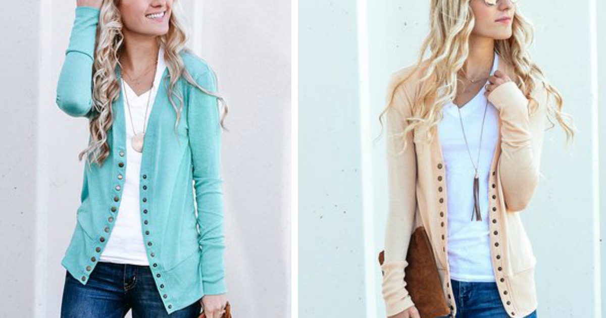 Zulily snap outlet button cardigan