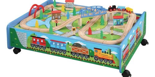62-Piece Wooden Train Set w/ Table Only $46.50 Shipped (Regularly $97)