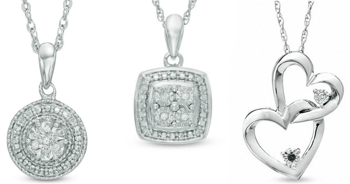 Zales Diamond Accent Pendant Necklaces Only $29.99 Shipped (Regularly $119) - Lots of Options 