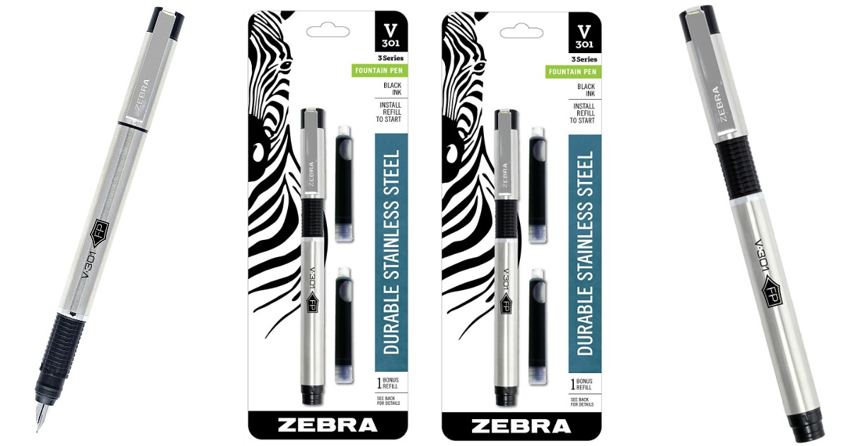 Zebra Stainless Steel Fountain Pen With Bonus Refill Only 1 Hip2save