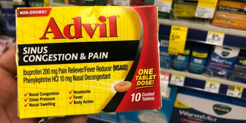 Walgreens: Advil Sinus Congestion & Pain Medicine Only 99¢ After Cash Back (Regularly $9)
