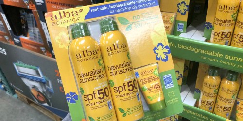 Costco Members! Alba Botanica Sunscreen 2-Pack w/ Bonus Travel Size ONLY $11.99