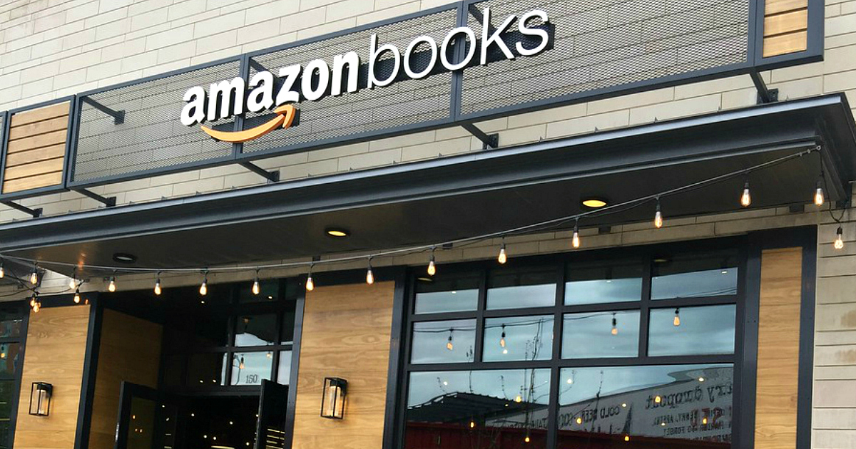 Amazon is hiring seasonal remote employees to work from home - Pictured here, AmazonBooks Outside