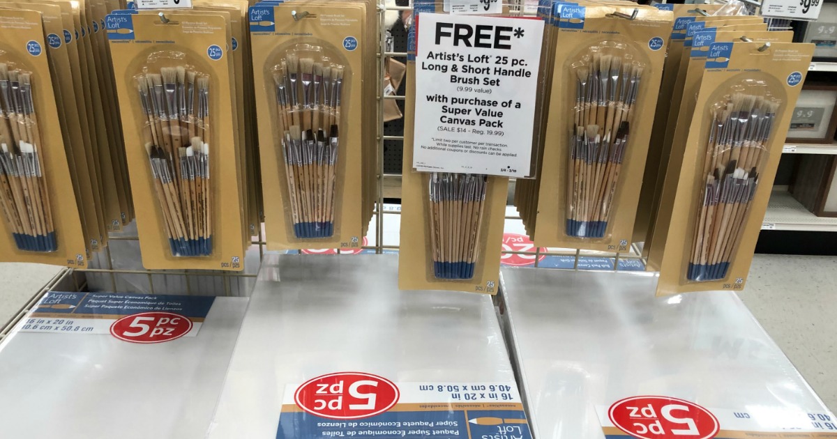 FIVE Canvases 25 Piece Paint Brush Set Only 14 At Michaels   Artist Lofts Paint Brush Set 