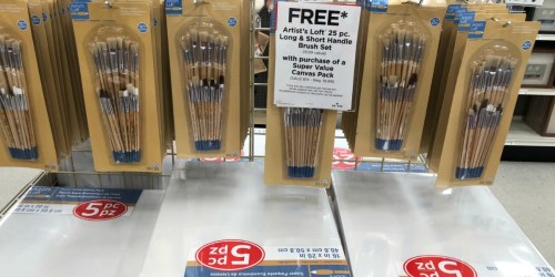 FIVE Canvases & 25-piece Paint Brush Set Only $14 at Michaels