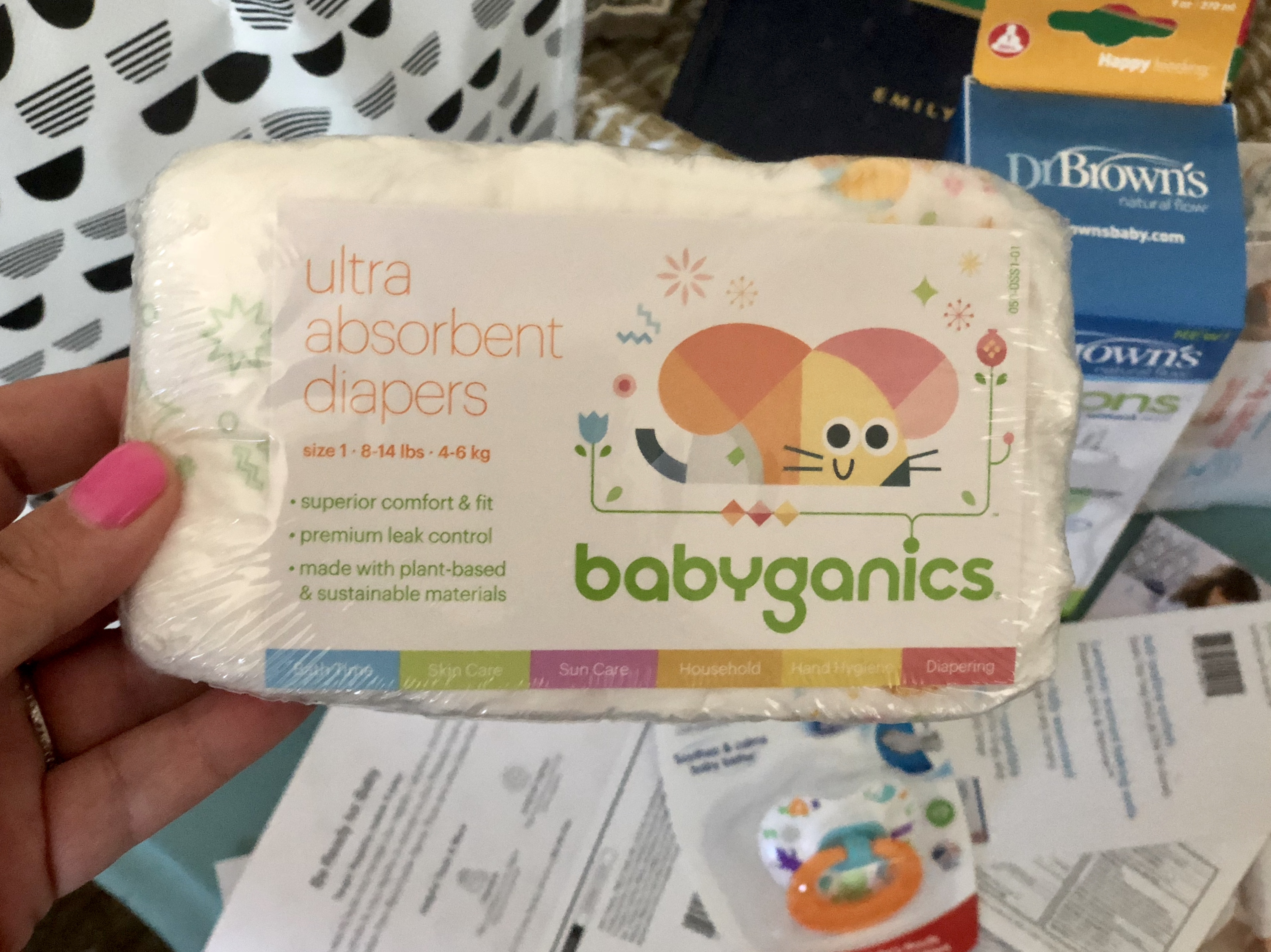 target baby registry bag with free gift coupons and samples - usually includes a diaper sample
