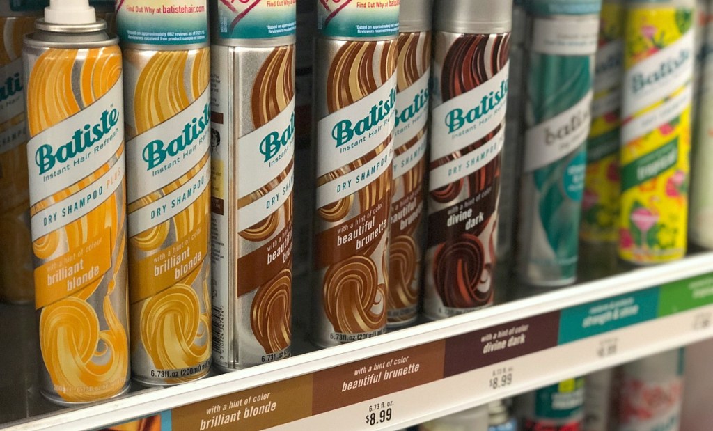 batiste dry shampoo with a hint of color for blondes, brunettes, and dark hair hip2save