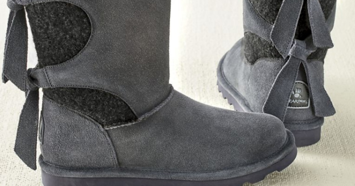 bearpaw boots bows