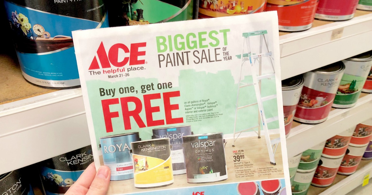 Buy One Get One Free Paint Sale At Ace Hardware Hip2save
