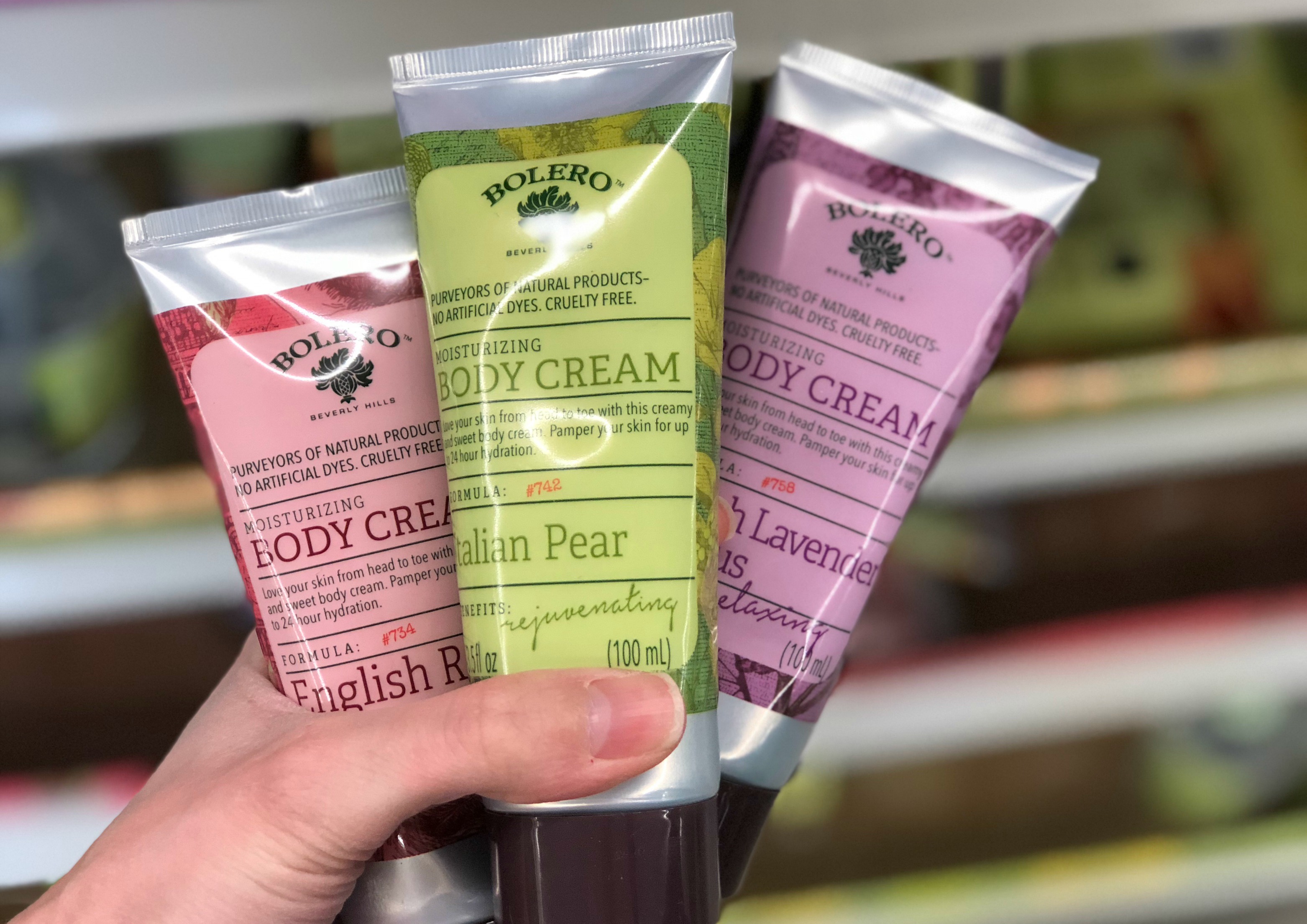 Dollar Tree Bolero Beverly Hills Facial Wipes, Body Cream, Soaps