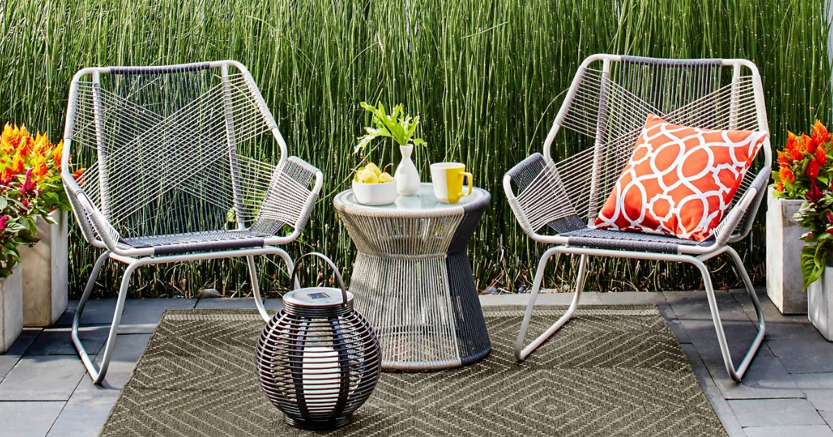 3 Piece Sling Rope Patio Set, Target Outdoor Furniture Clearance 2018