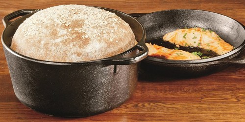 Lodge 5-Quart Cast Iron Double Dutch Oven Only $31.49 (Regularly $47+)