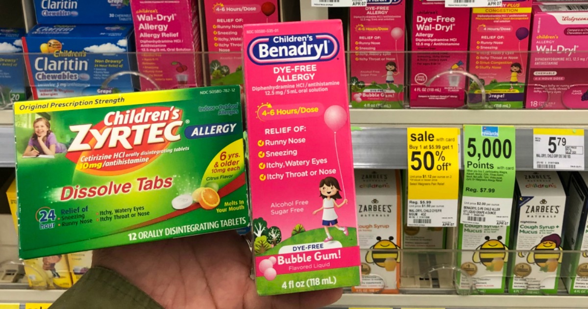 Childrens Benadryl & Zyrtec As Low As 2.74 Each After Points at Walgreens