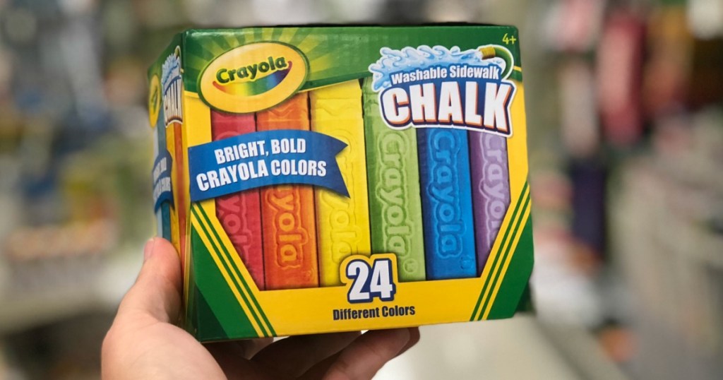 hand holding pack of chalk