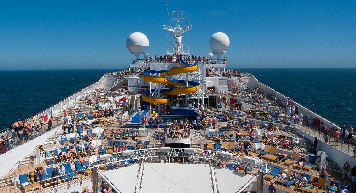 top deck of a cruise ship