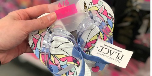 The Children’s Place Unicorn Flip Flops ONLY $1.98 Shipped + More