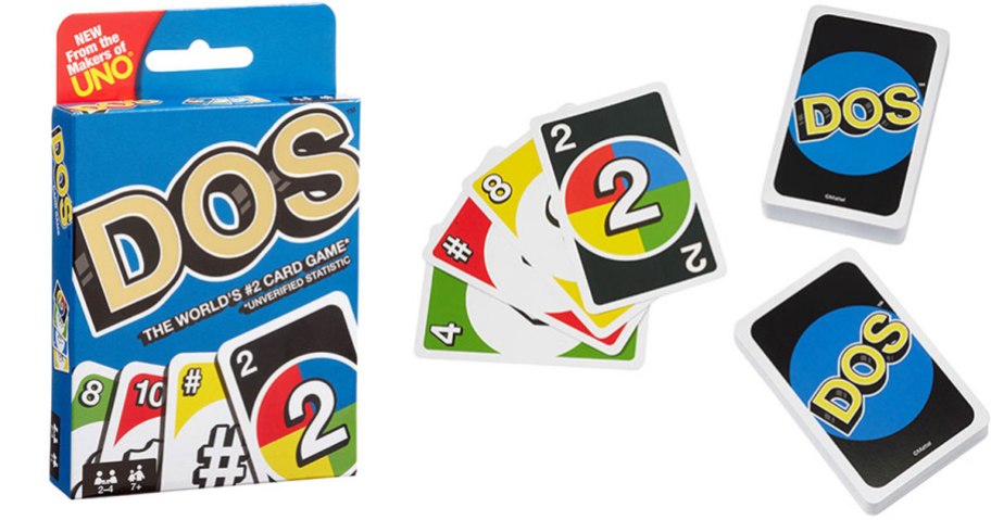 dos card game with box and cards