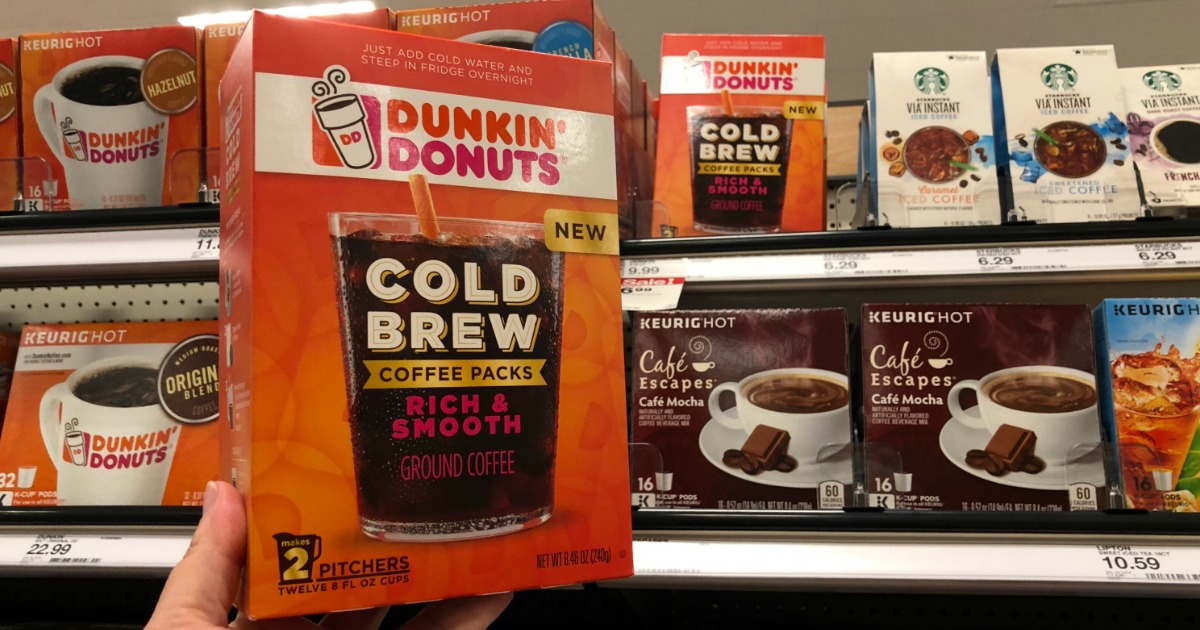 Over 50 Off Dunkin' Donuts Cold Brew Coffee Packs at