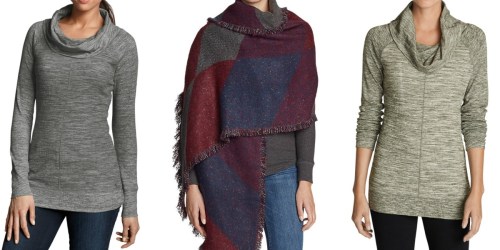 Extra 50% Off Eddie Bauer Clearance Sale = $15 Blanket Scarf (Regularly $60) + More