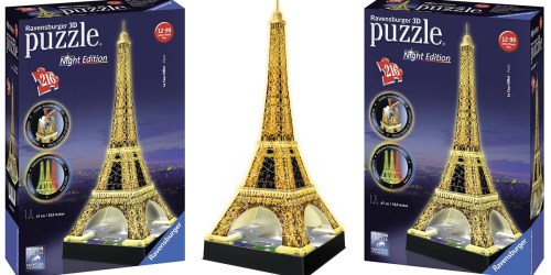 Amazon: Ravensburger Eiffel Tower Night Edition LED 3-D Puzzle Only $16.79 (Regularly $37)