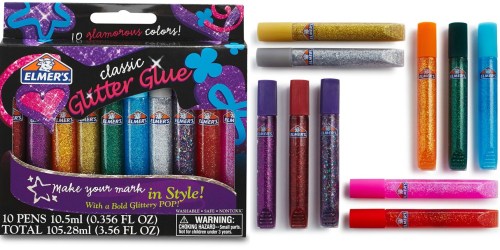Walmart: Elmer’s 3D Washable Glitter Glue Pens 10-Count Pack ONLY $2 (Regularly $5)