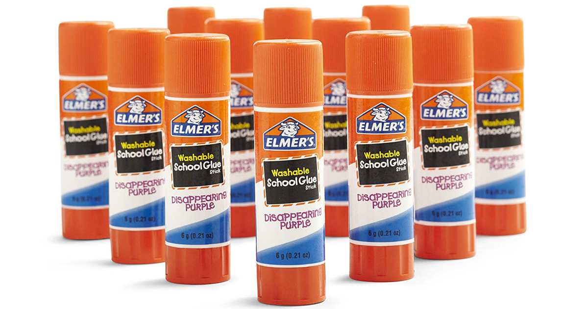 Elmer's 2pk Washable School Glue Sticks - Disappearing Purple : Target