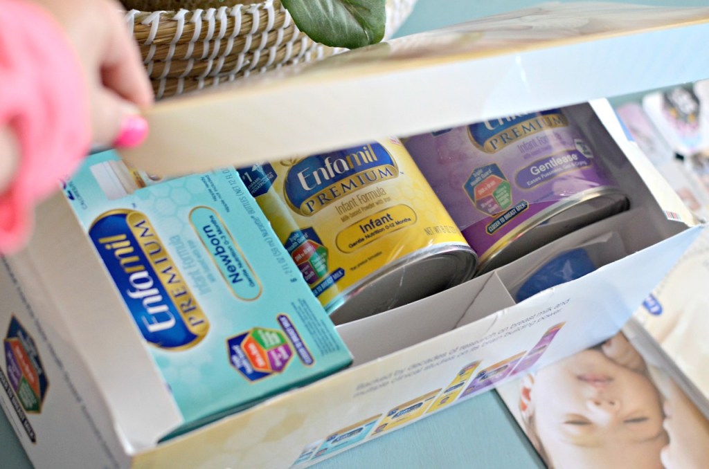 box full of Enfamil baby products
