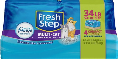 Amazon: Fresh Step Multi-Cat 34lb Clumping Cat Litter Only $11.99 (Regularly $25)