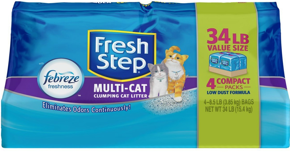 Amazon Fresh Step Multi Cat 34lb Clumping Cat Litter Only 11 99