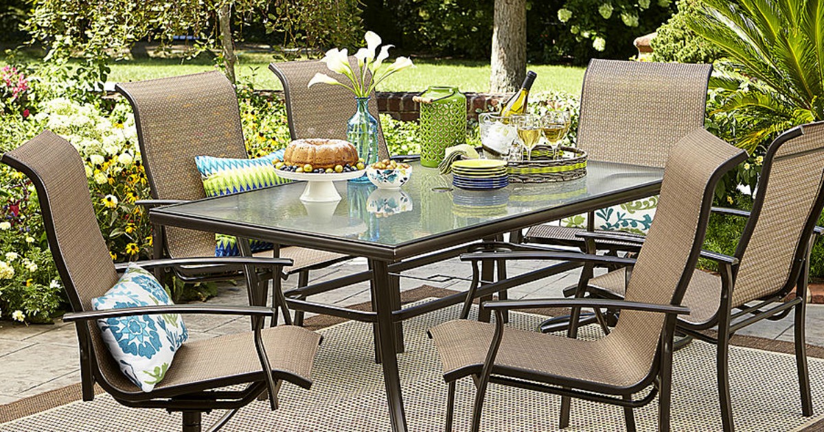 Sears Garden Oasis Harrison 7 Piece Dining Set Only 26999 Regularly