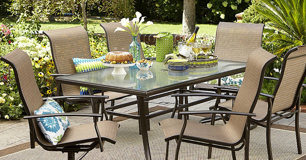 Garden Oasis 7 Piece Outdoor Dining Set Just 279.99 After Shop Your