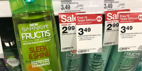 Four FREE Garnier Shampoos & Conditioners After Target Gift Card (Last Day)
