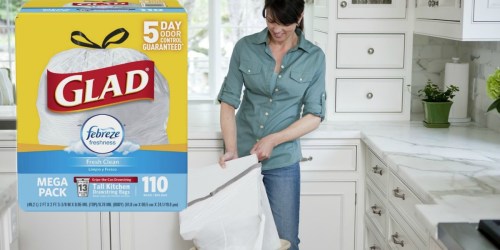 Amazon Prime Deal | Glad Tall Kitchen Trash Bags 110-Count Only $12.28 Shipped