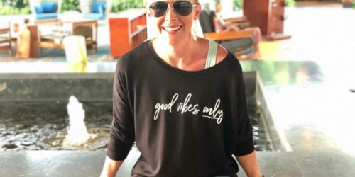 Good Vibes Lightweight Sweatshirt & Earrings ONLY $25.95 Shipped + More